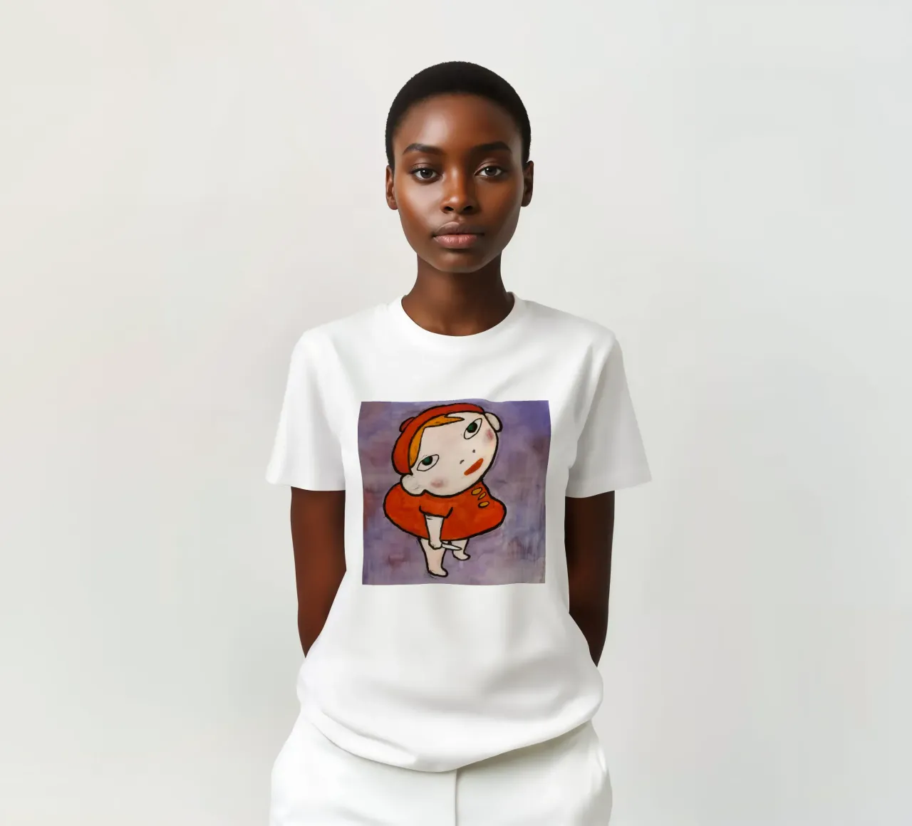 Nara, la ragazza con il coltello in mano t-shirt da vickiropaint
