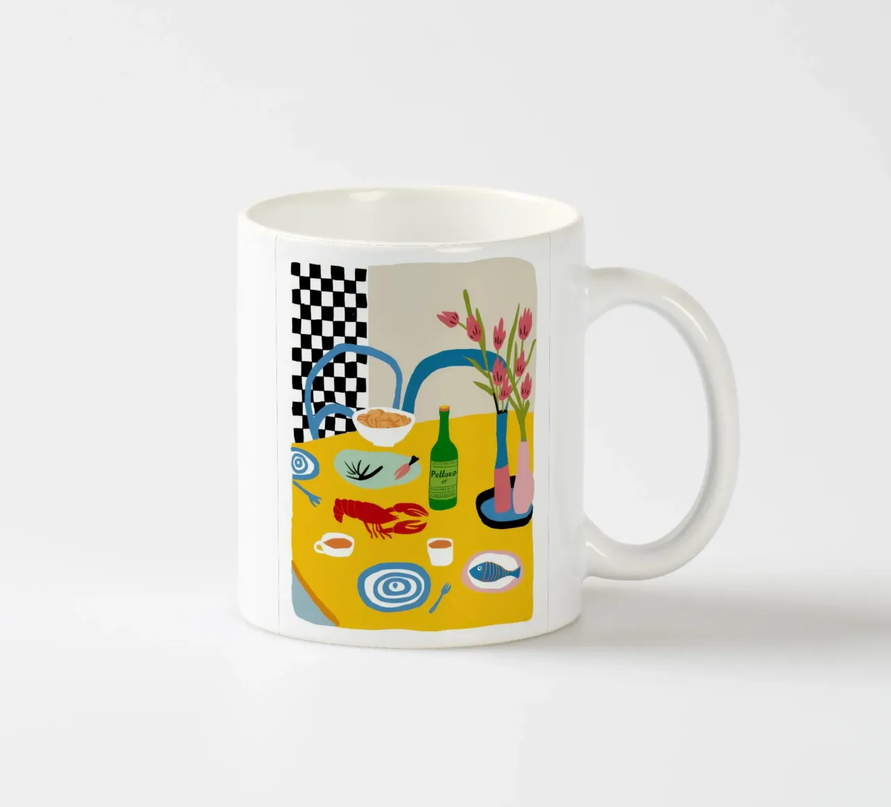 Natura morta del Bistro a scacchi tazza in ceramica da Hollow Years