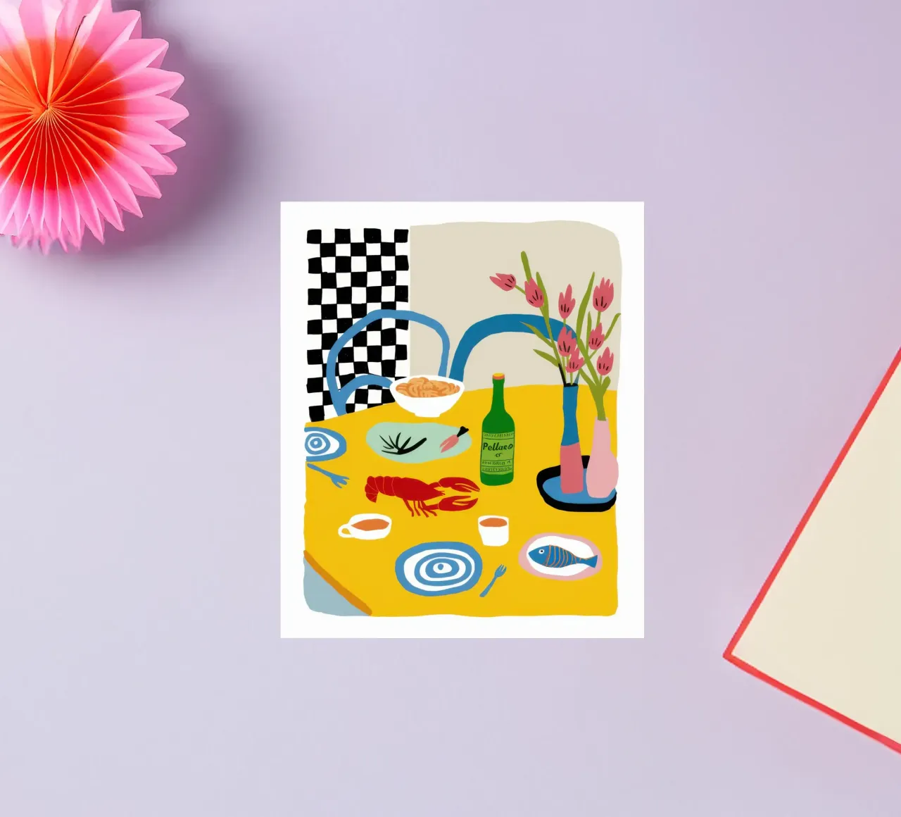 Checkered Bistro Still Life sticker by Hollow Years