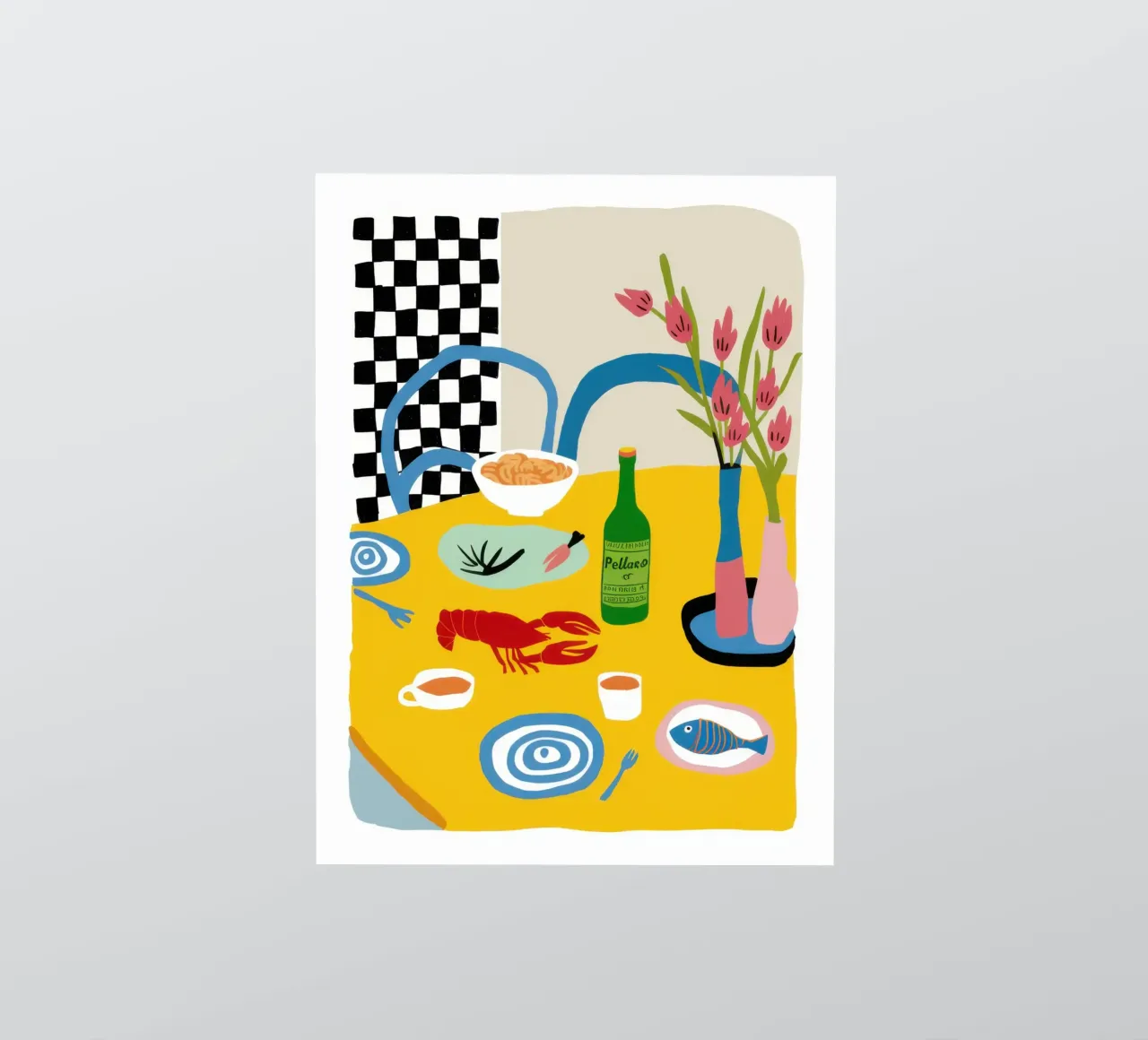 Checkered Bistro Still Life sticker by Hollow Years