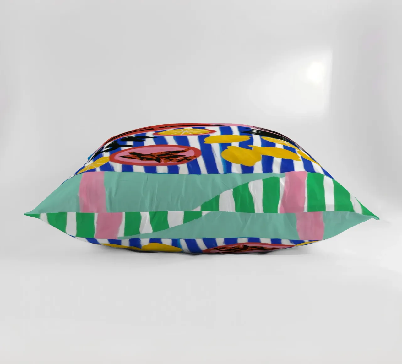 Striped Fish Feast decorative cushion by Arcane Lines