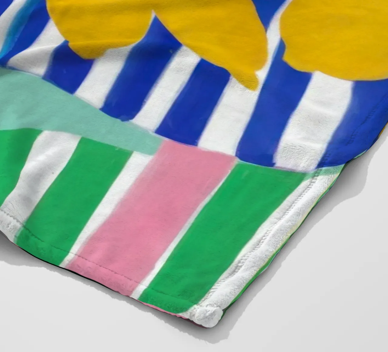 Striped Fish Feast fleece blanket by Arcane Lines