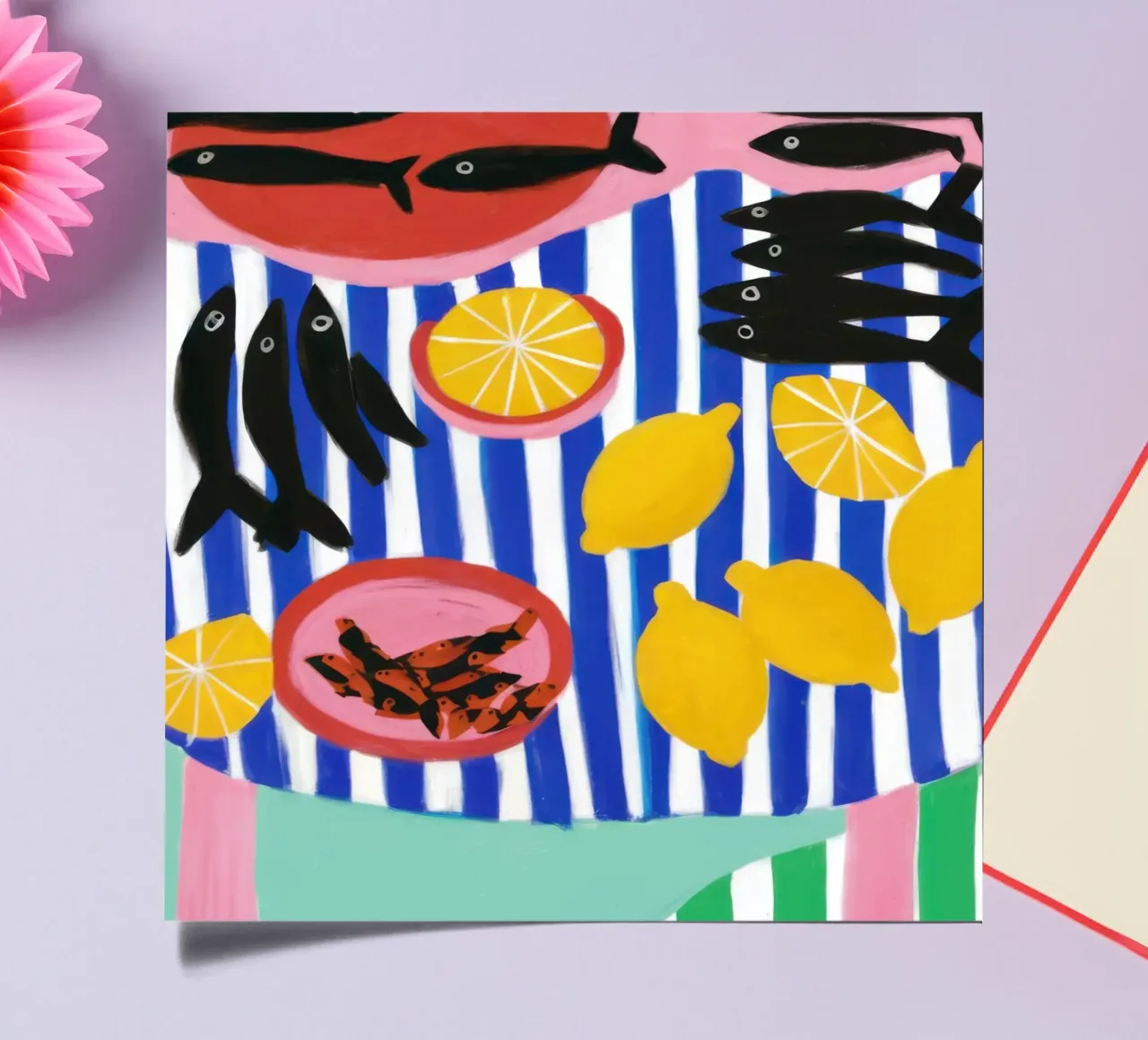 Striped Fish Feast sticker sheet by Arcane Lines