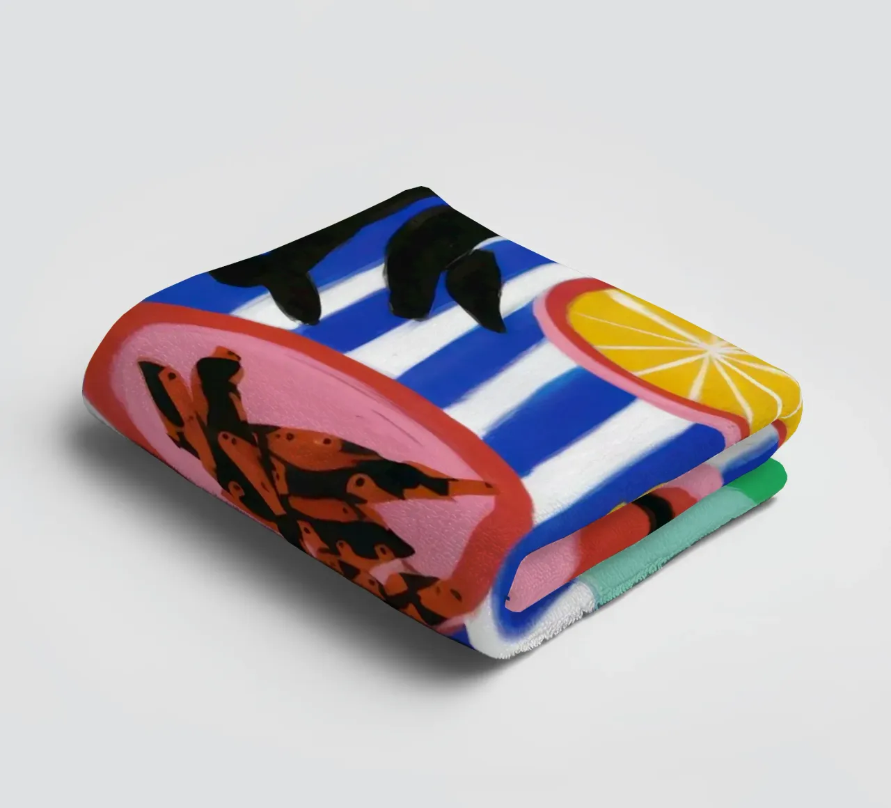 Gestreept visfeest badhanddoek van Arcane Lines
