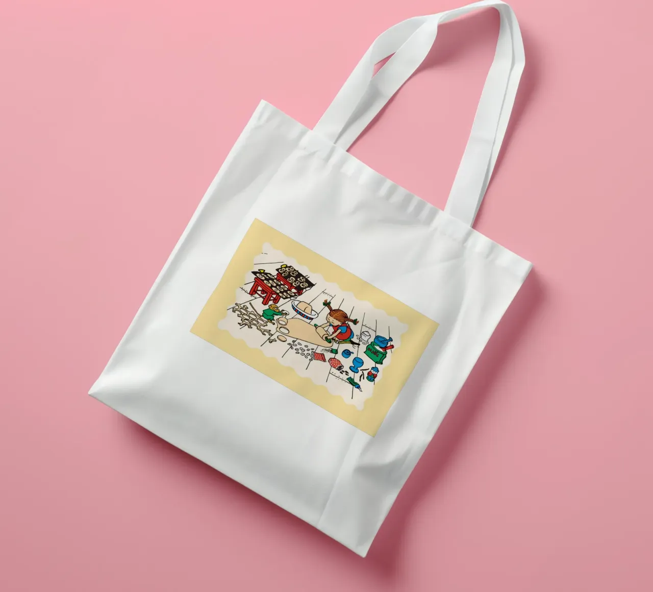 Pippi Calzelunghe prepara i dolci borsa in juta da Earl Beeman