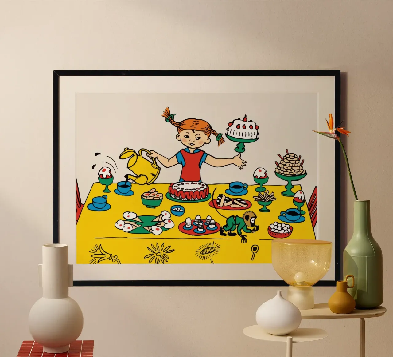 Pippi Calzelunghe e la festa carta hahnemühle da Earl Beeman