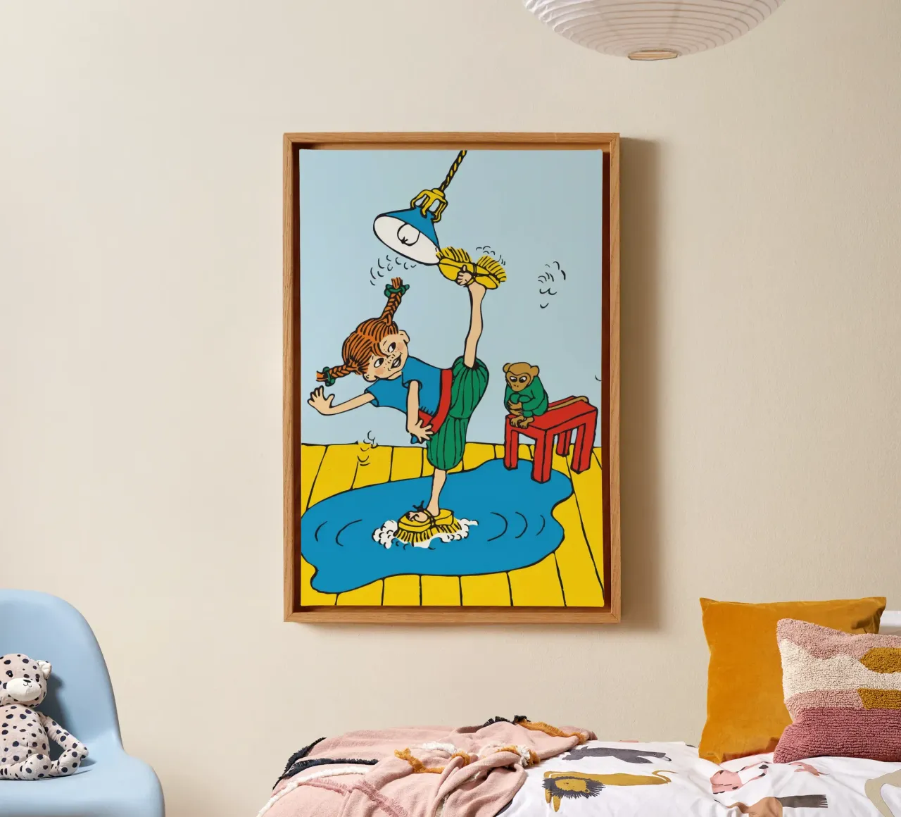 Pulizia di Pippi Calzelunghe tela con Cornice a cassetta da Earl Beeman