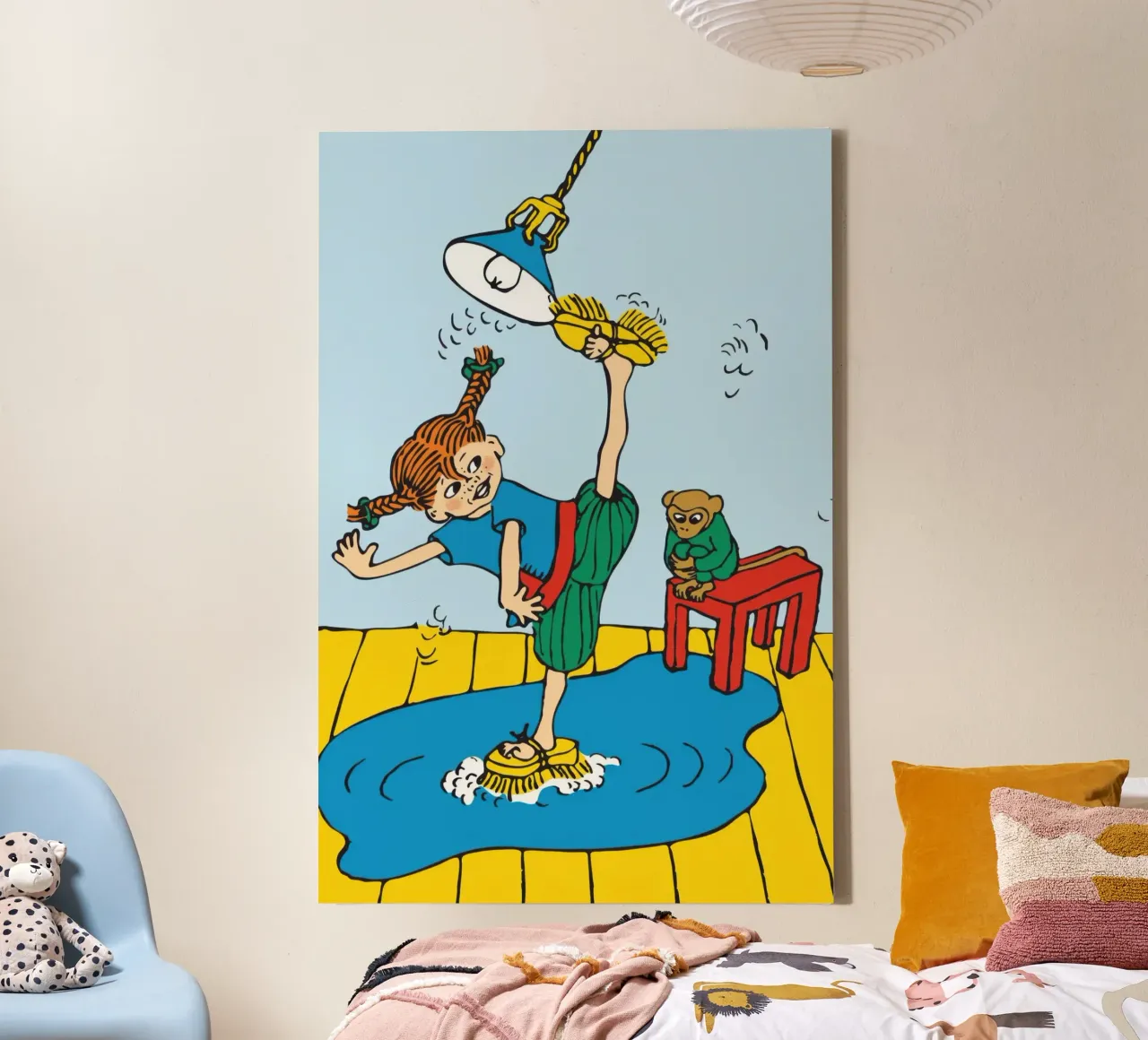 Pulizia di Pippi Calzelunghe tela con Cornice a cassetta da Earl Beeman