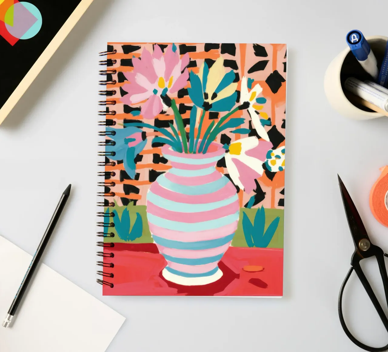 Pastel Bloom Burst spiral notebook by Arcane Lines