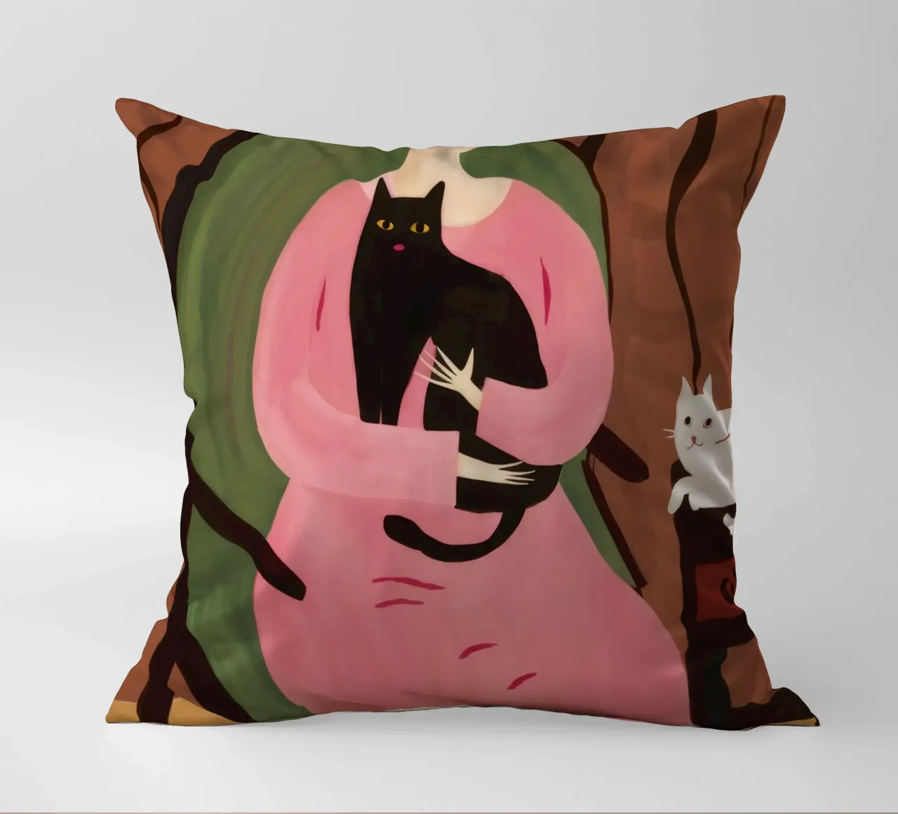 Abbraccio felino di Roseate cuscino da Hollow Years