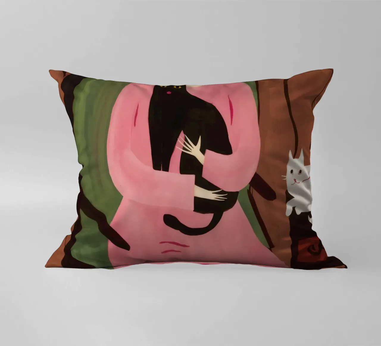 Abbraccio felino di Roseate cuscino da Hollow Years