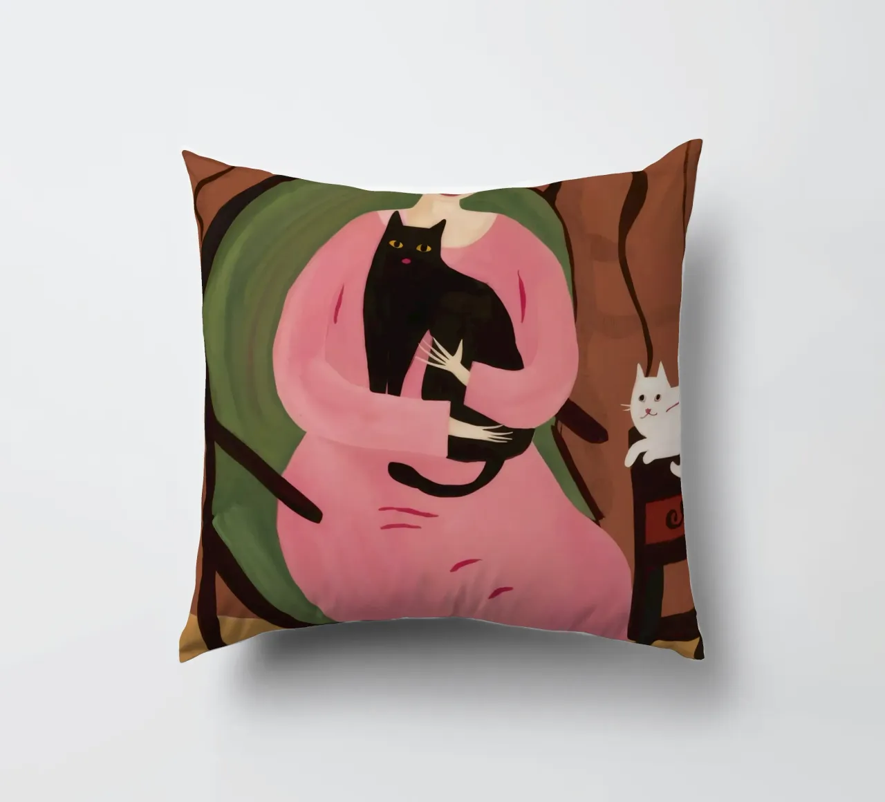 Abbraccio felino di Roseate cuscino da Hollow Years