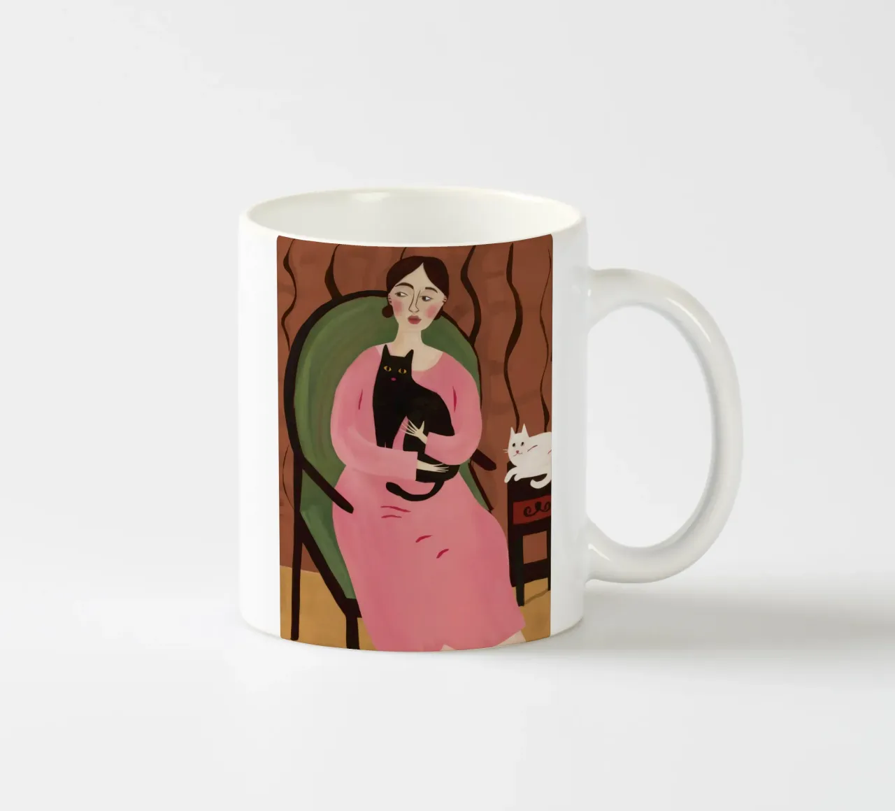 Abbraccio felino di Roseate tazza in ceramica da Hollow Years
