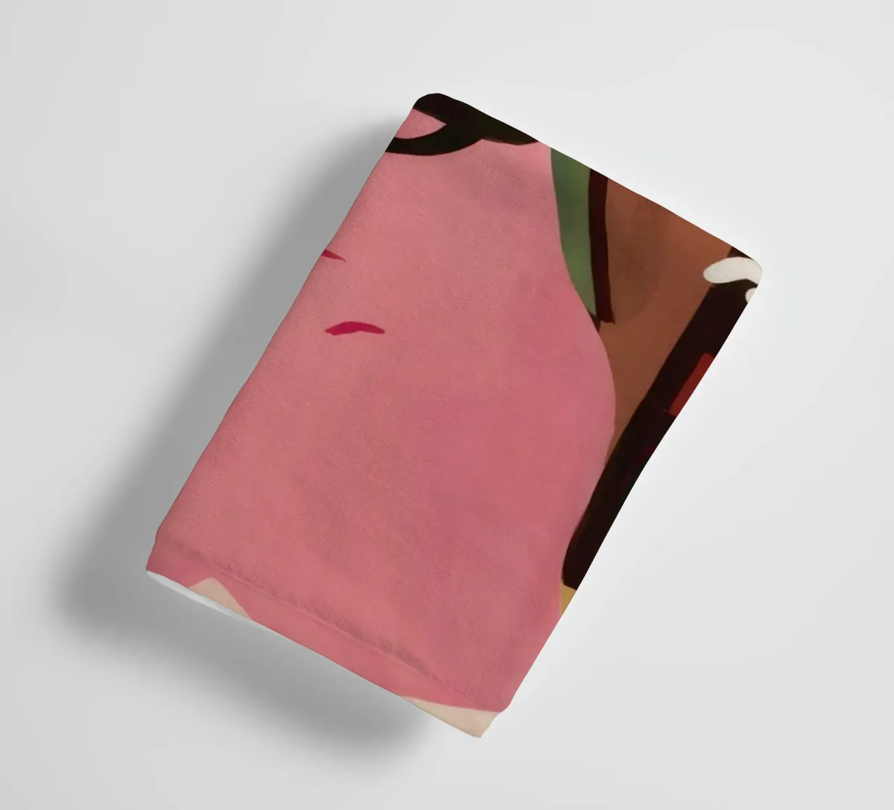 Roseate Feline Embrace towel by Hollow Years