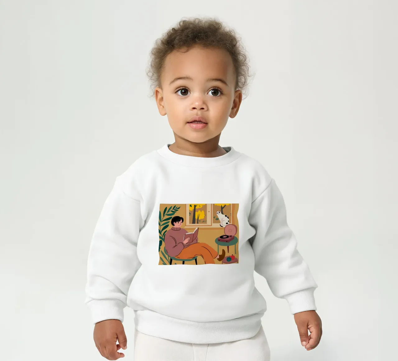 Analog Afternoon Harmony baby sweatshirt by Mossy Pigment