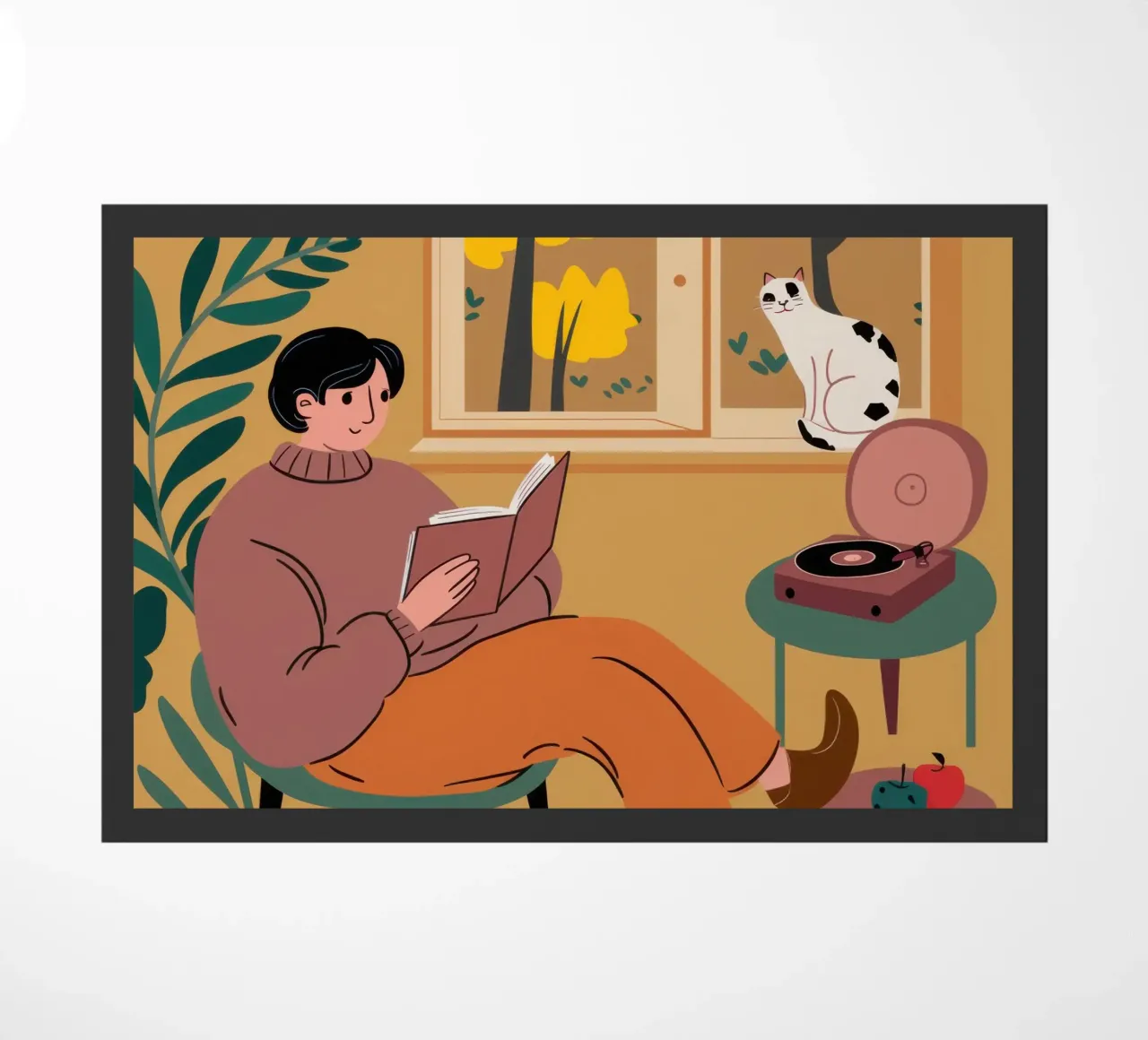 Analog Afternoon Harmony doormat by Mossy Pigment