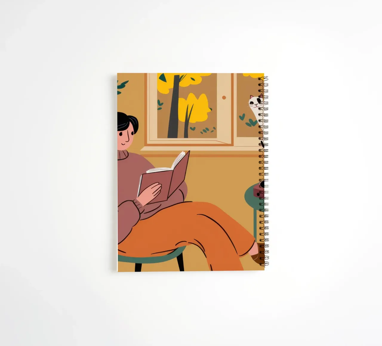 Analog Afternoon Harmony spiral notebook by Mossy Pigment