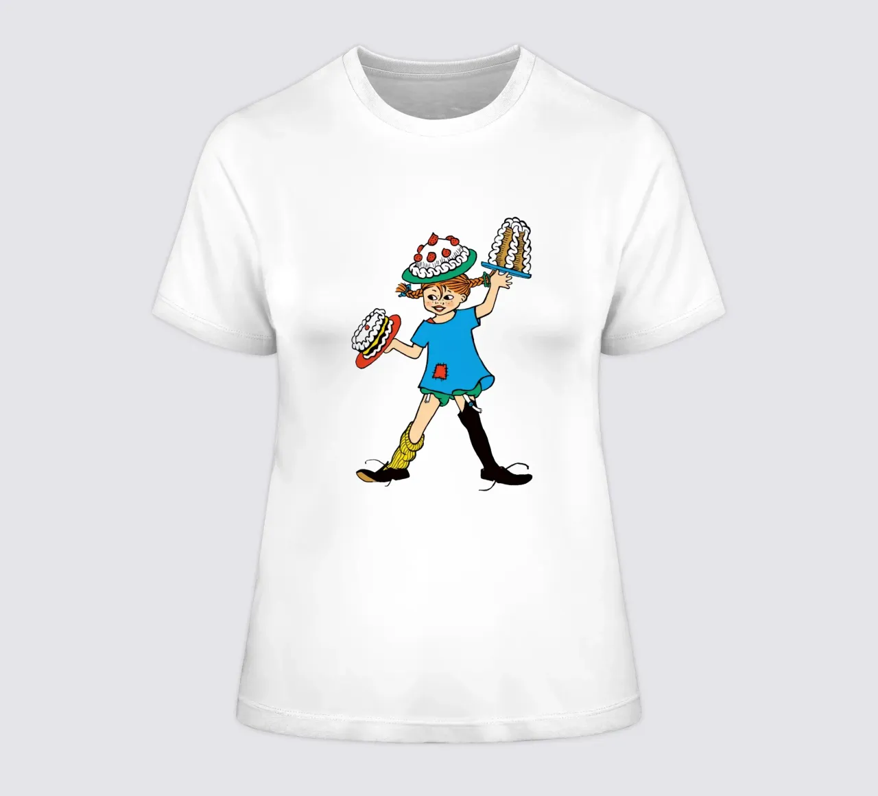 Pippi Longstocking celebrates women's fitted t-shirt by Earl Beeman