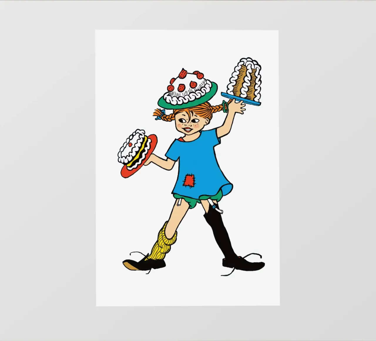 Pippi Calzelunghe festeggia telo in pvc da Earl Beeman