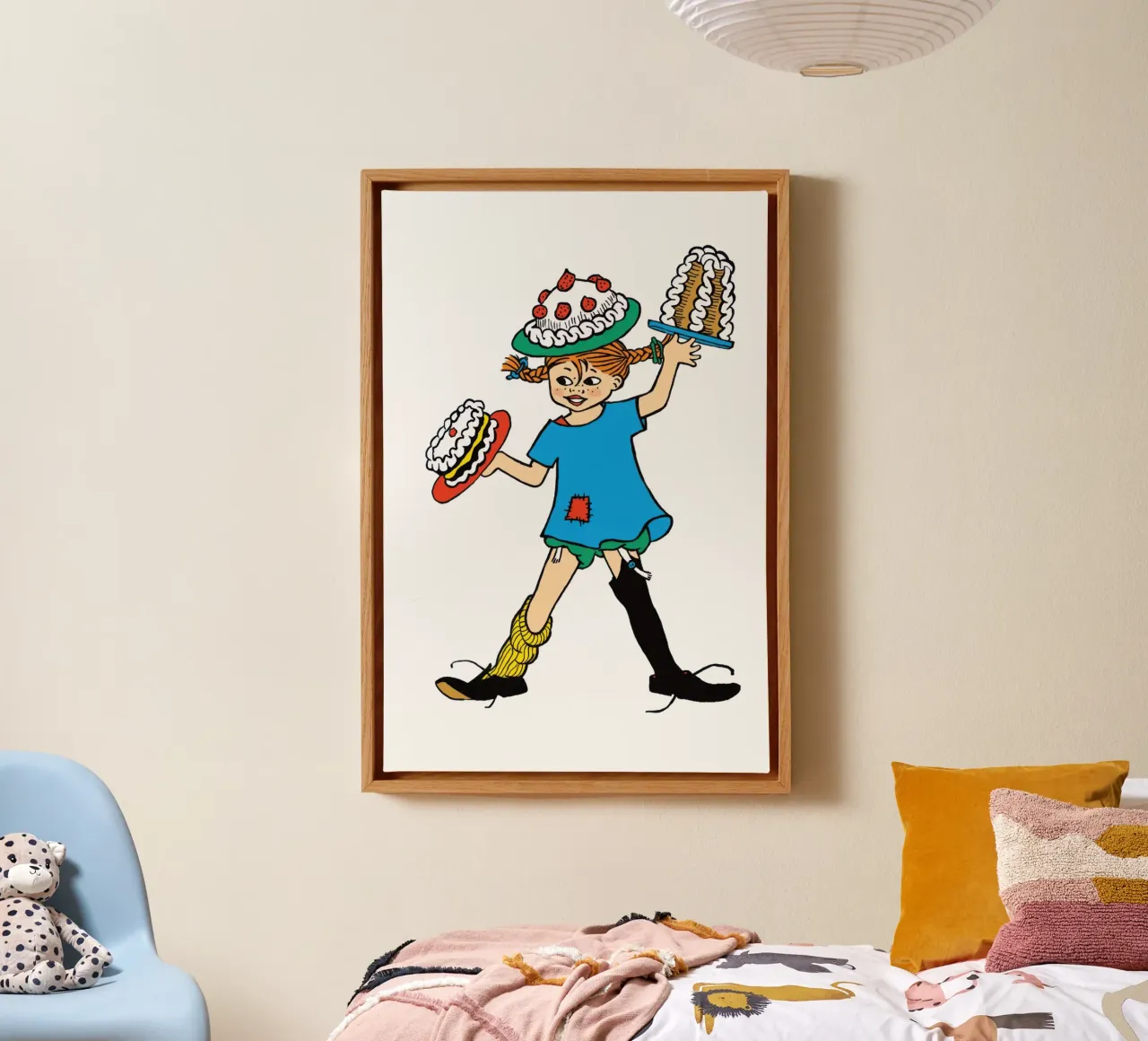 Pippi Calzelunghe festeggia tela con Cornice a cassetta da Earl Beeman