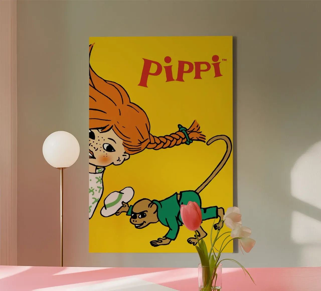 Pippi Calzelunghe e il signor Nilsson tela con Cornice a cassetta da Earl Beeman