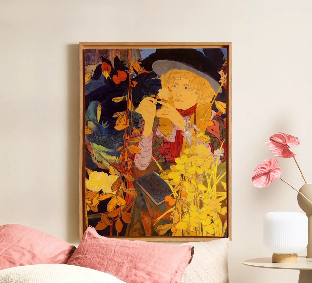Fiori di ragazza - Georges De Feure tela con Cornice a cassetta da marycome