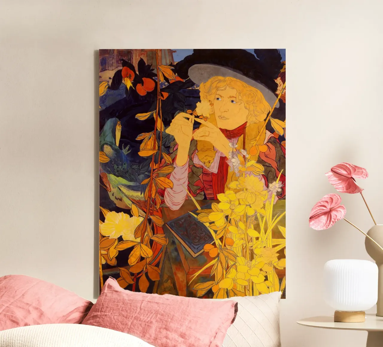 Fiori di ragazza - Georges De Feure tela con Cornice a cassetta da marycome
