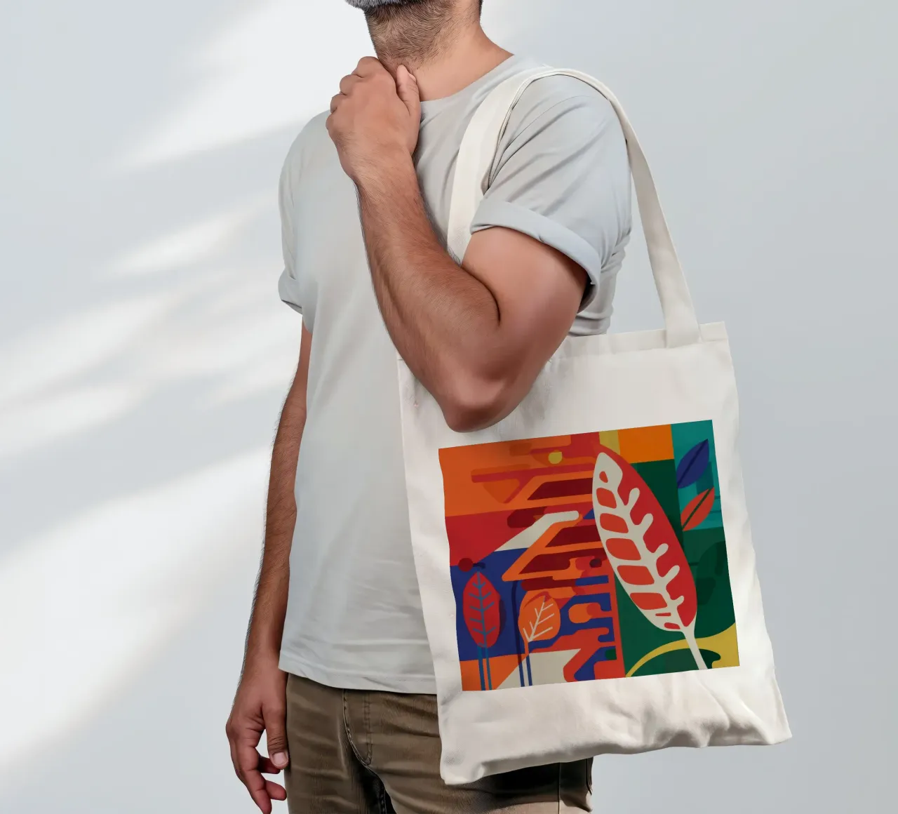 Gefiedertes Blatt Form Jutebeutel von Arcane Lines