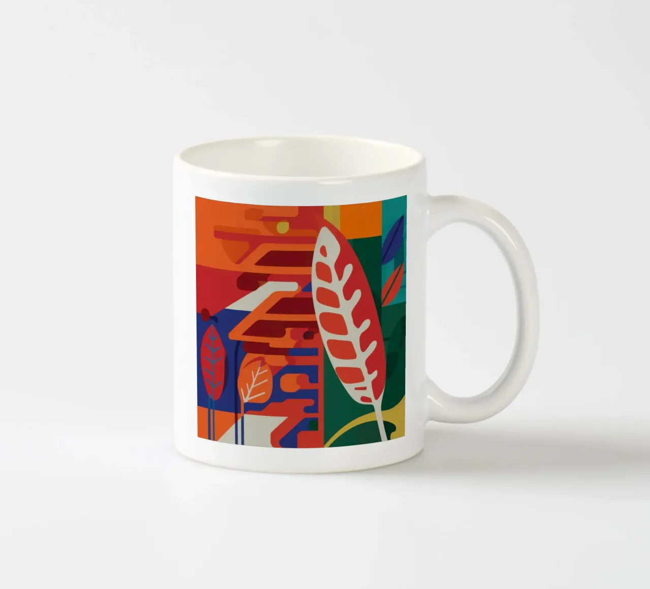 Forma di foglia piumata tazza in ceramica da Arcane Lines