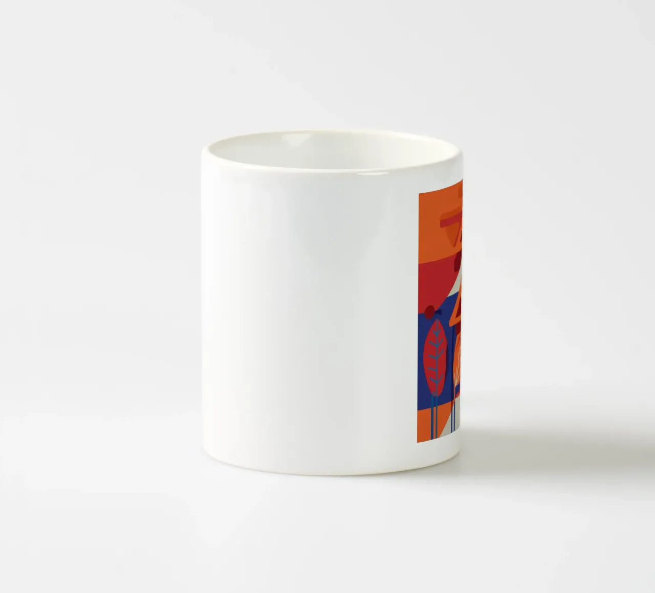 Forma di foglia piumata tazza in ceramica da Arcane Lines