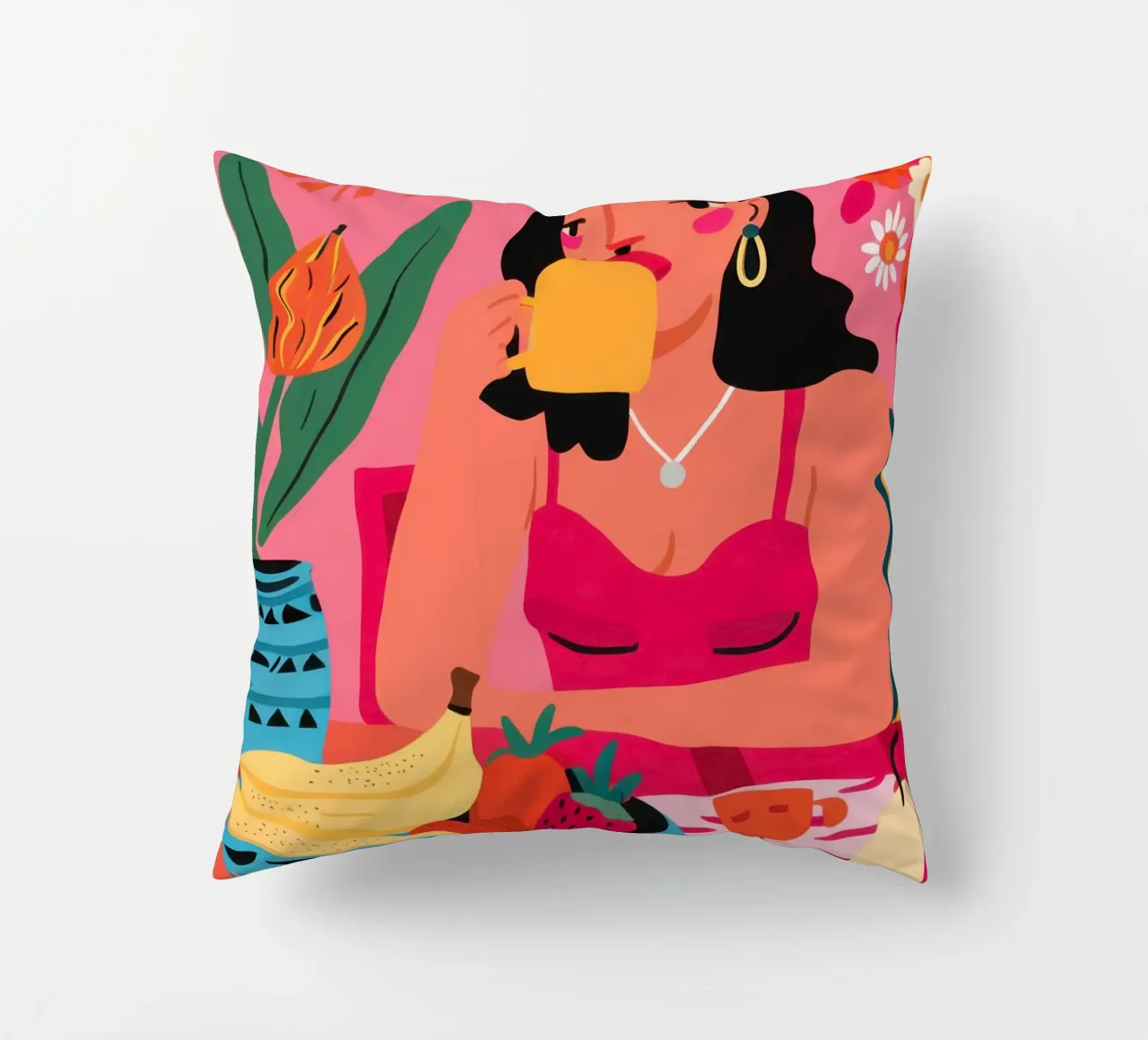 Sole e banane cuscino da Lune Dreams