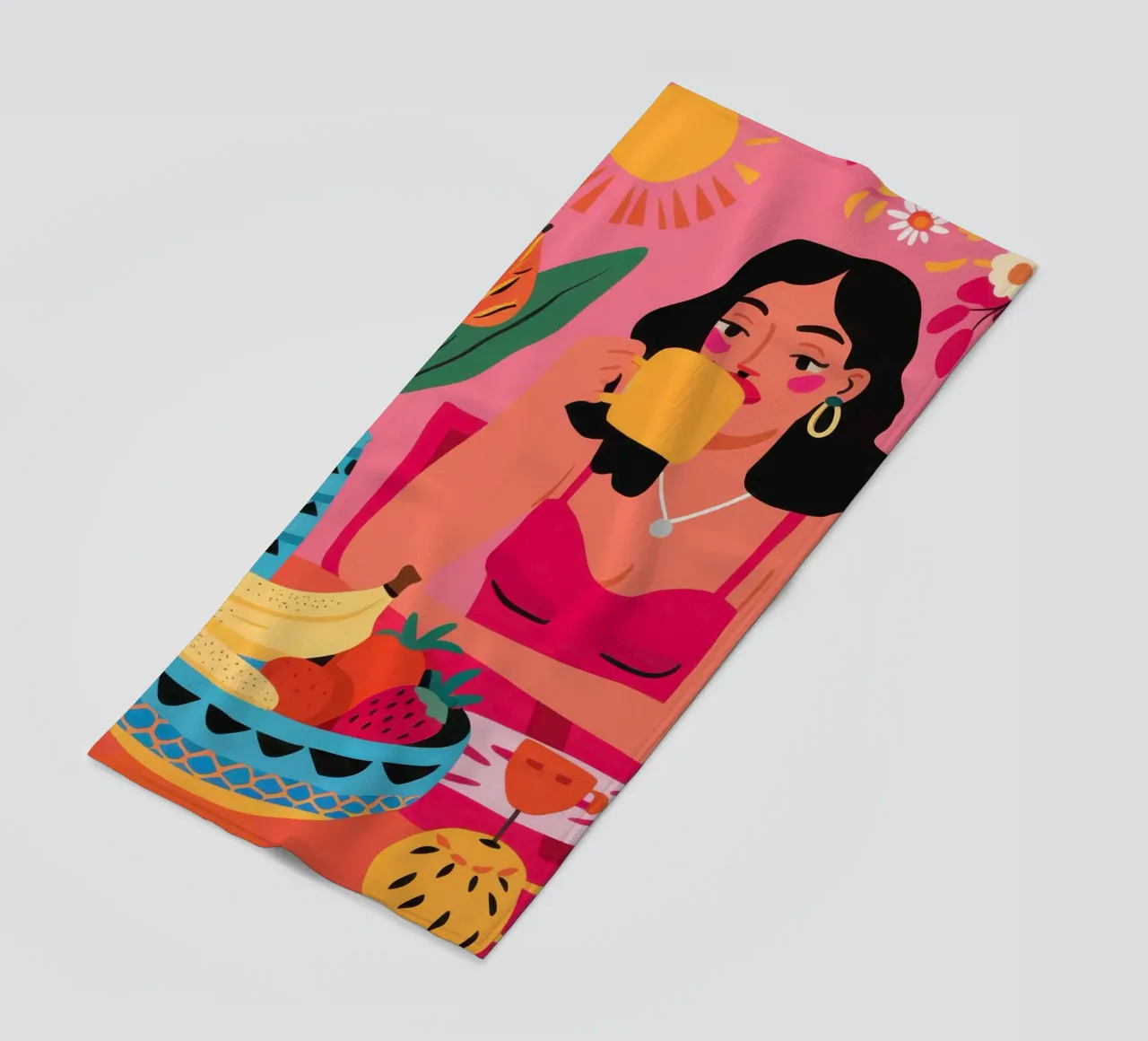 Sole e banane telo mare da Lune Dreams