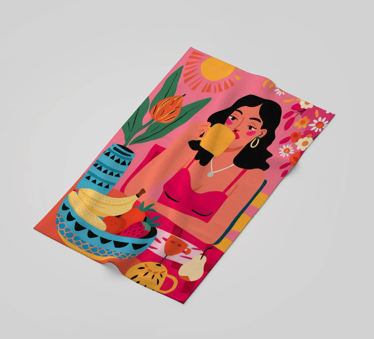 Sole e banane telo mare da Lune Dreams