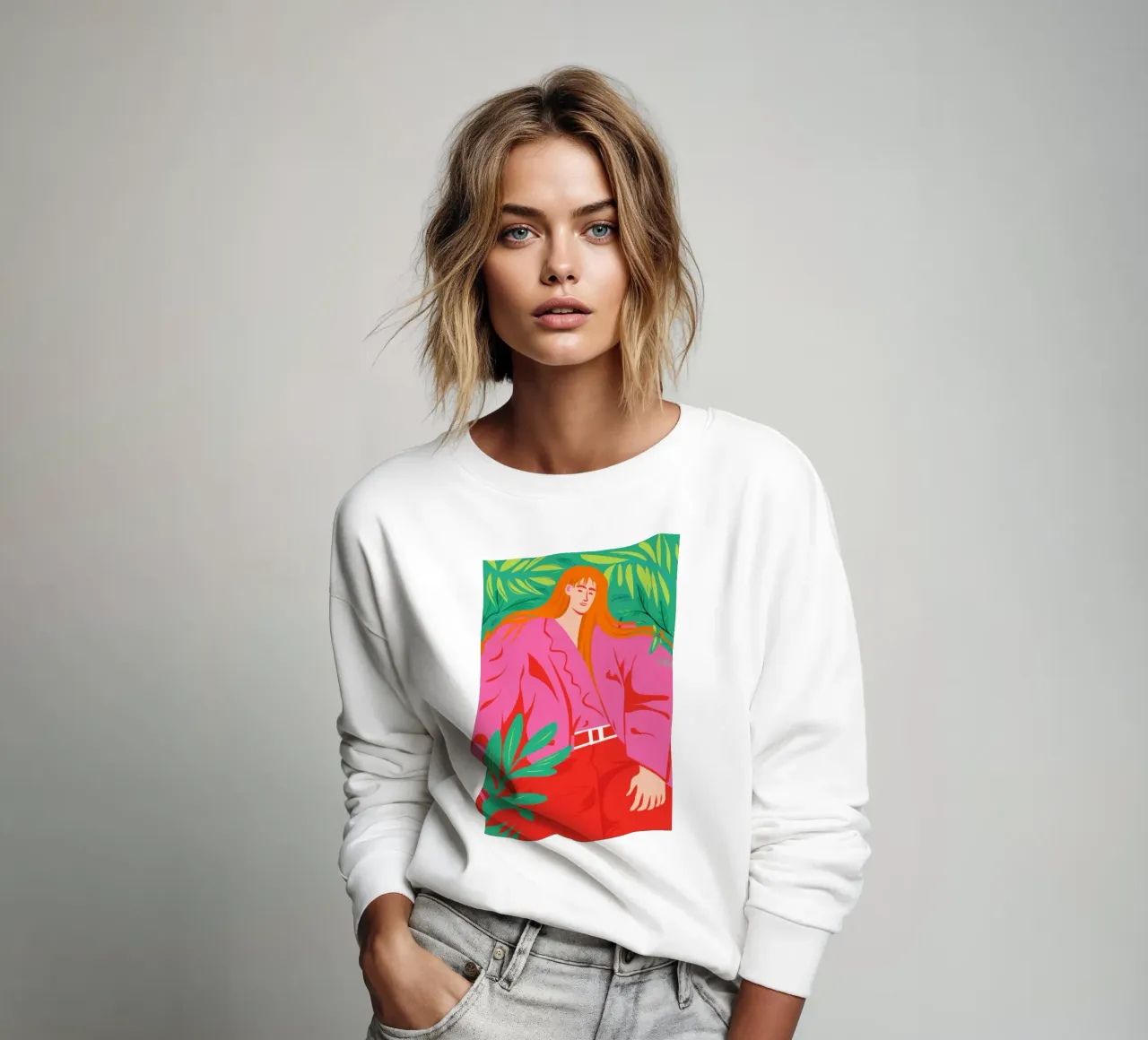 Dichiarazione di moda fucsia felpa da Mossy Pigment
