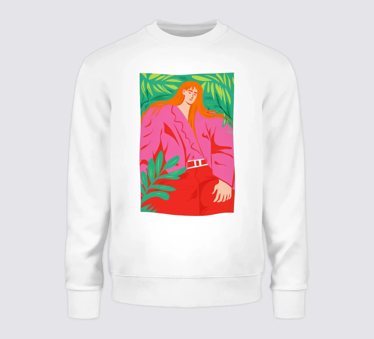 Dichiarazione di moda fucsia felpa da Mossy Pigment