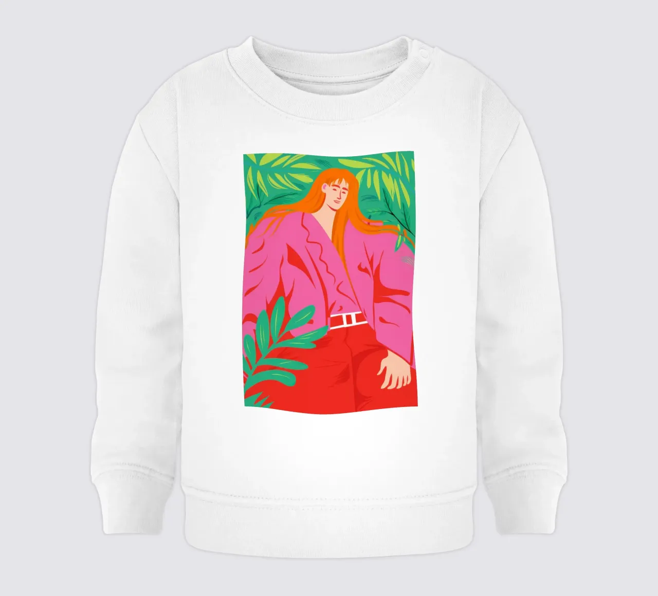 Dichiarazione di moda fucsia felpa neonato da Mossy Pigment