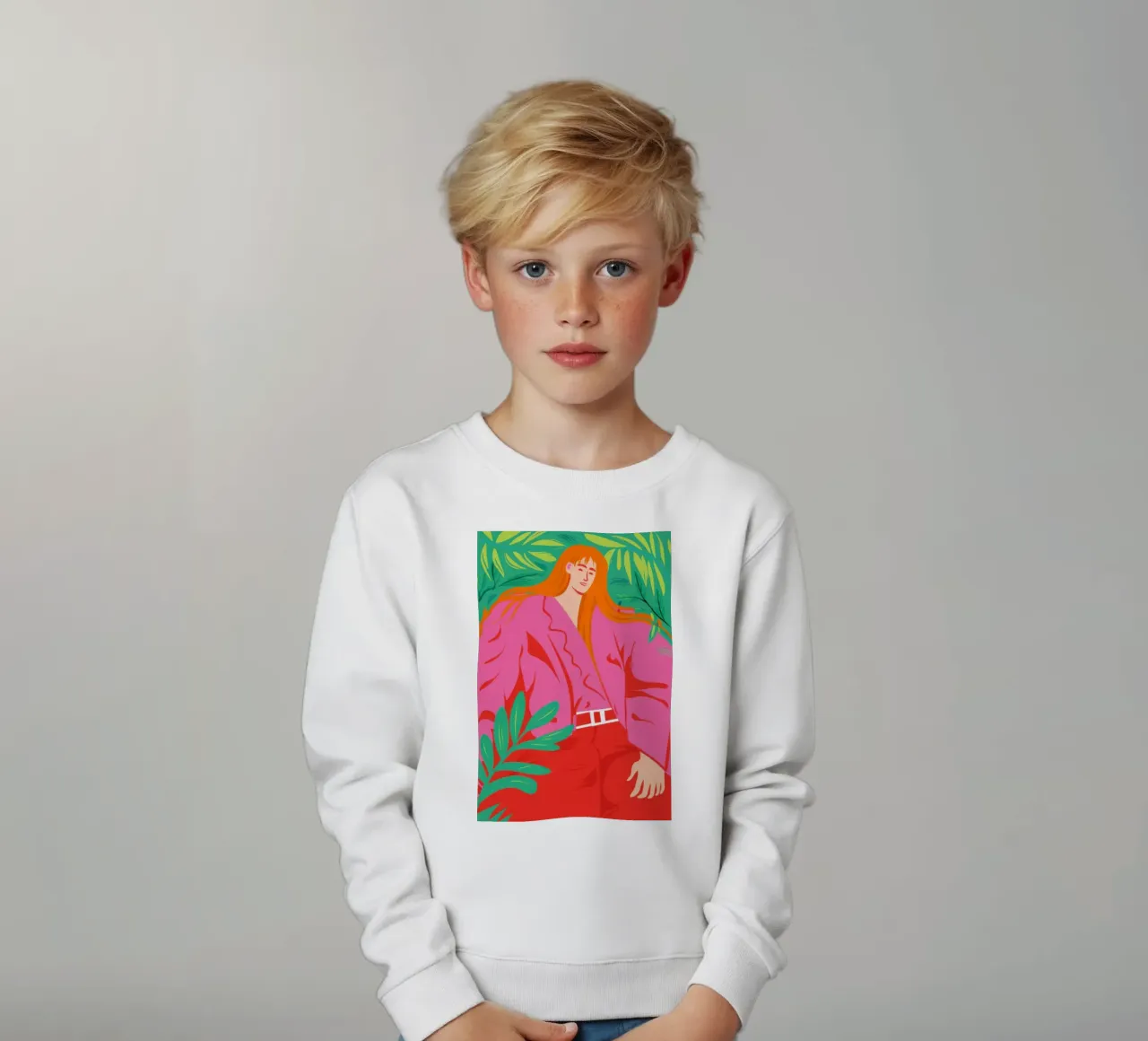 Dichiarazione di moda fucsia felpa bambino da Mossy Pigment