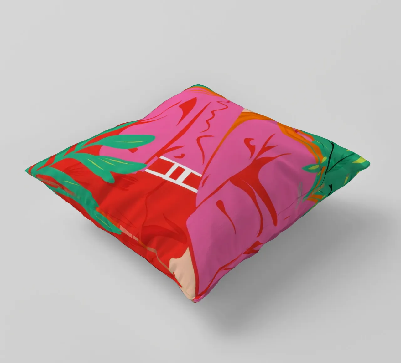 Dichiarazione di moda fucsia cuscino da Mossy Pigment