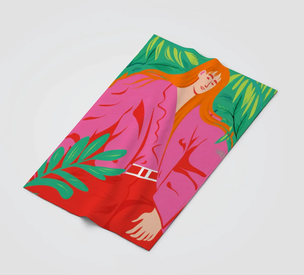Dichiarazione di moda fucsia coperta in pile da Mossy Pigment
