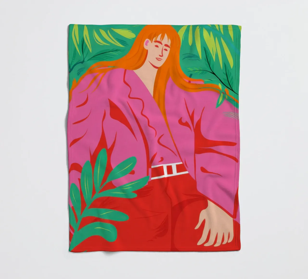 Dichiarazione di moda fucsia coperta in pile da Mossy Pigment