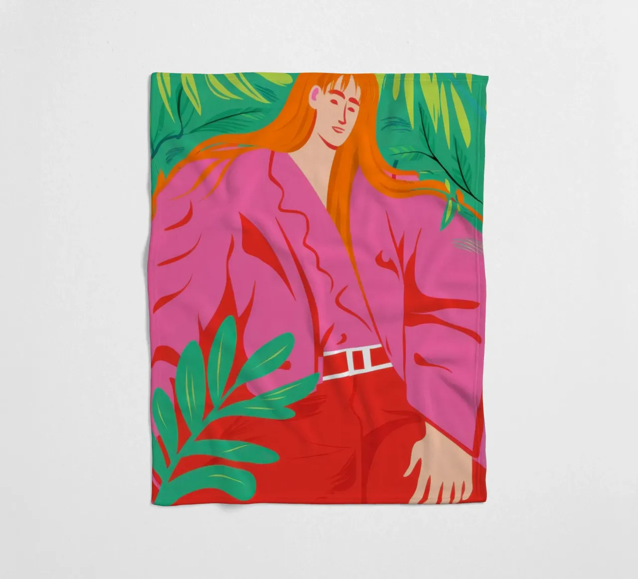 Dichiarazione di moda fucsia coperta in pile da Mossy Pigment