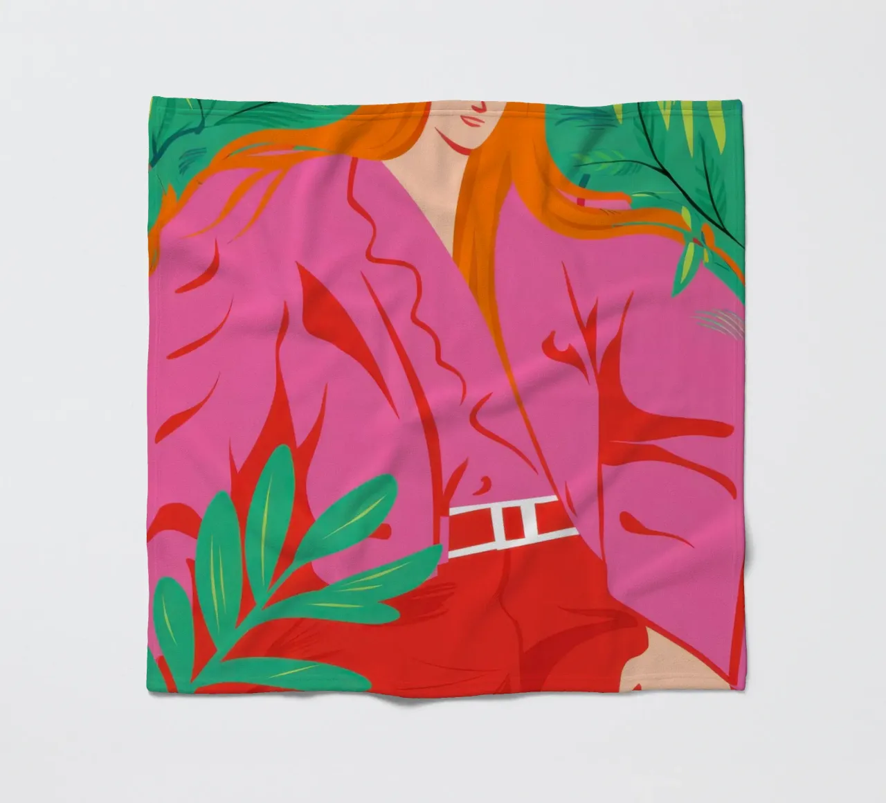 Dichiarazione di moda fucsia coperta in pile da Mossy Pigment