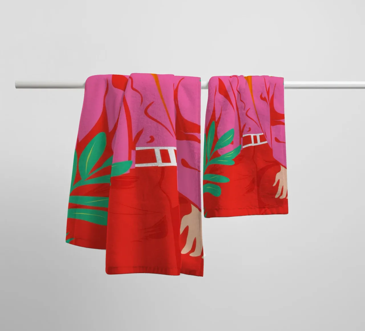 Fuchsia Fashion Statement serviette de bain de Mossy Pigment