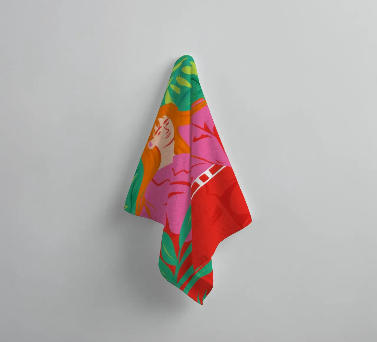 Fuchsia Fashion Statement serviette de bain de Mossy Pigment