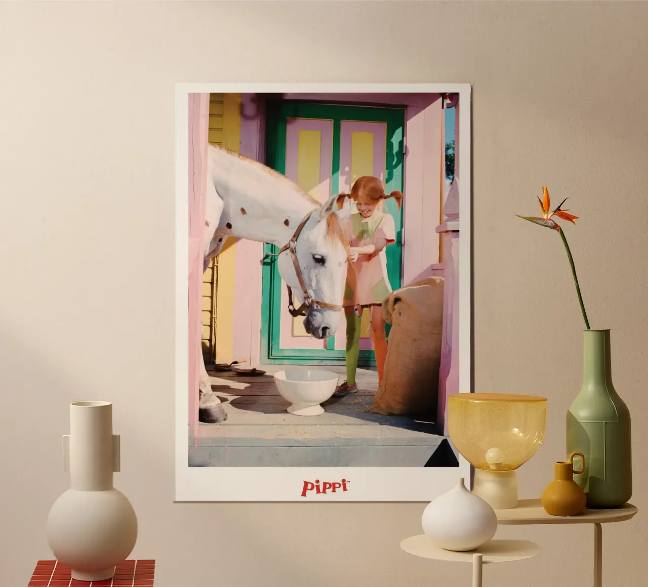 Pippi Calzelunghe e il cavallo carta hahnemühle da Earl Beeman