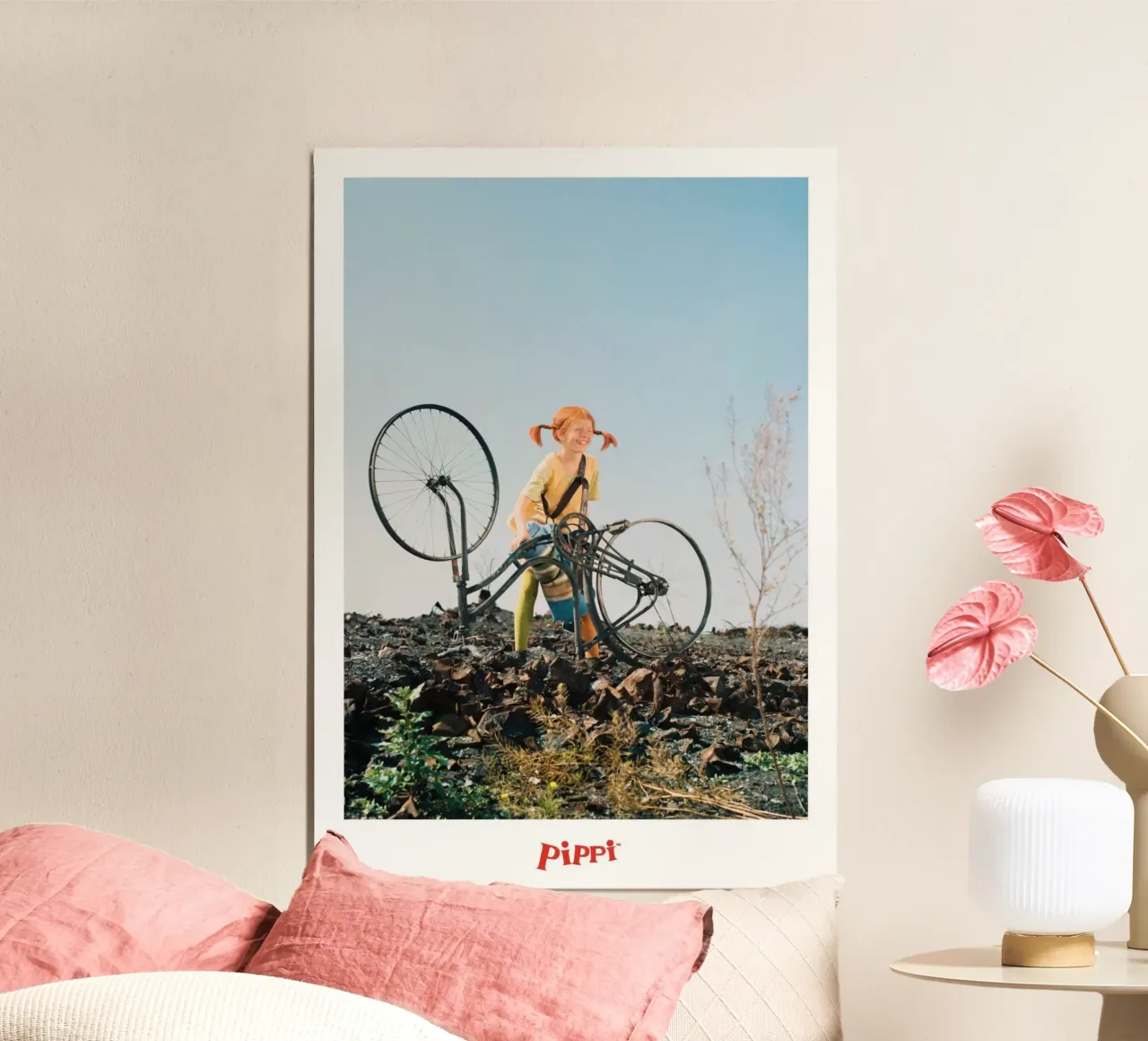 Pippi Calzelunghe e la sua bicicletta carta hahnemühle da Earl Beeman