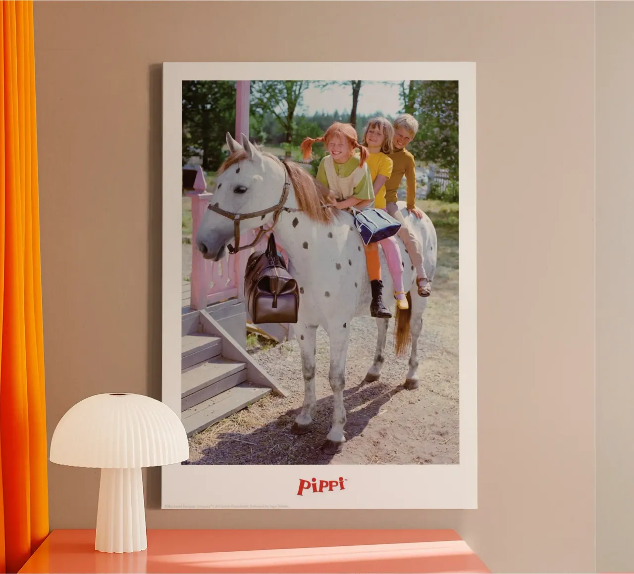 Pippi Calzelunghe, Annika e Tommy tela con Cornice a cassetta da Earl Beeman