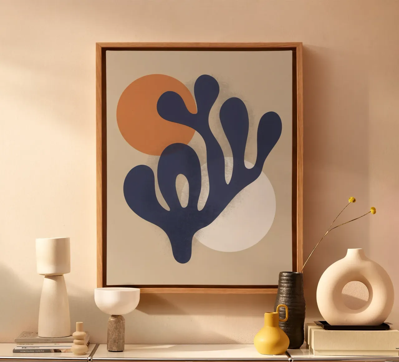 Matisse Inspired Calm canvas with Floater frame by Monuments Fire
