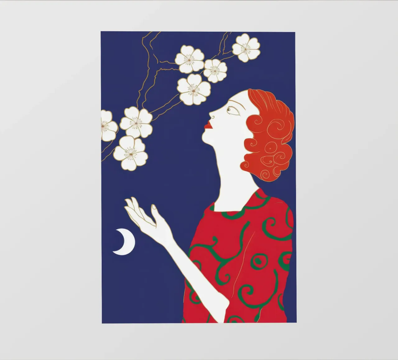 Sguardo di fiori celesti telo in pvc da Hollow Years