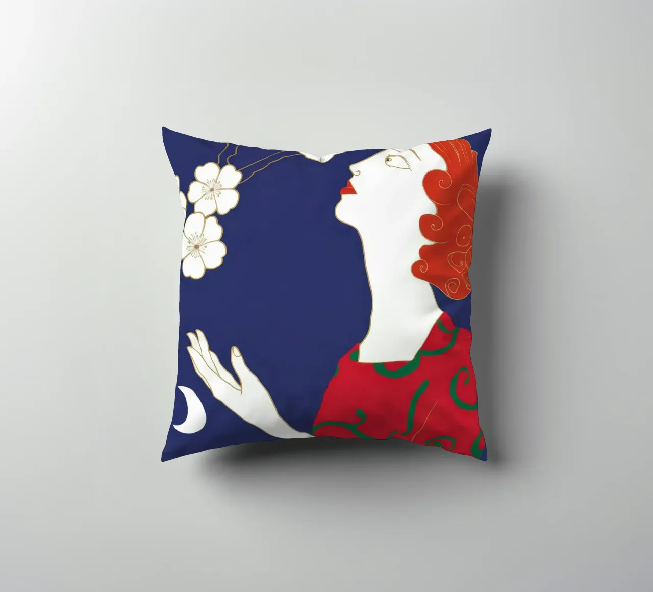 Sguardo di fiori celesti cuscino da Hollow Years